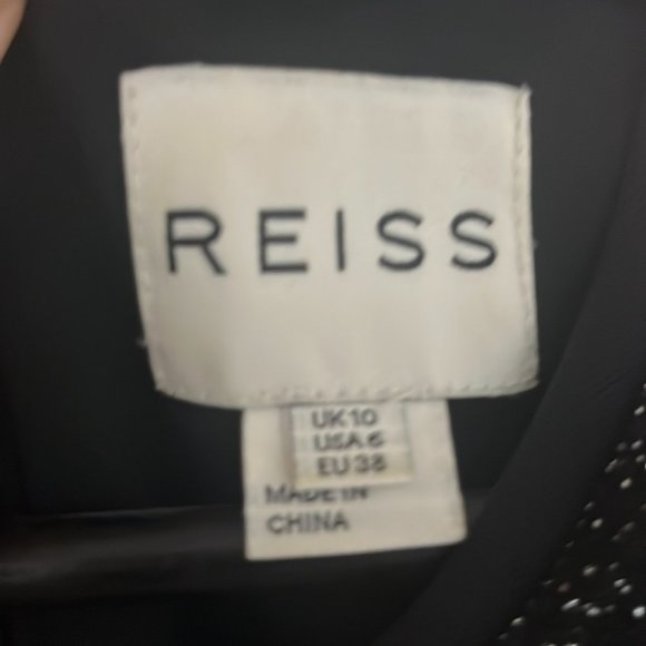 Black Lurex Bodycon dress by Reiss Sz 6US - Picture 3 of 9